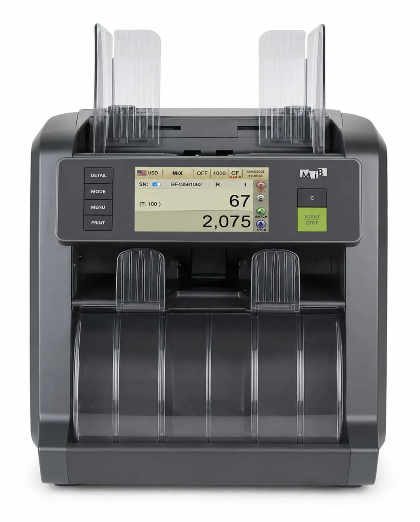 MIB-10F — The Most Reliable Dual CIS 2-Pocket Fitness Sorter with Dust Cover