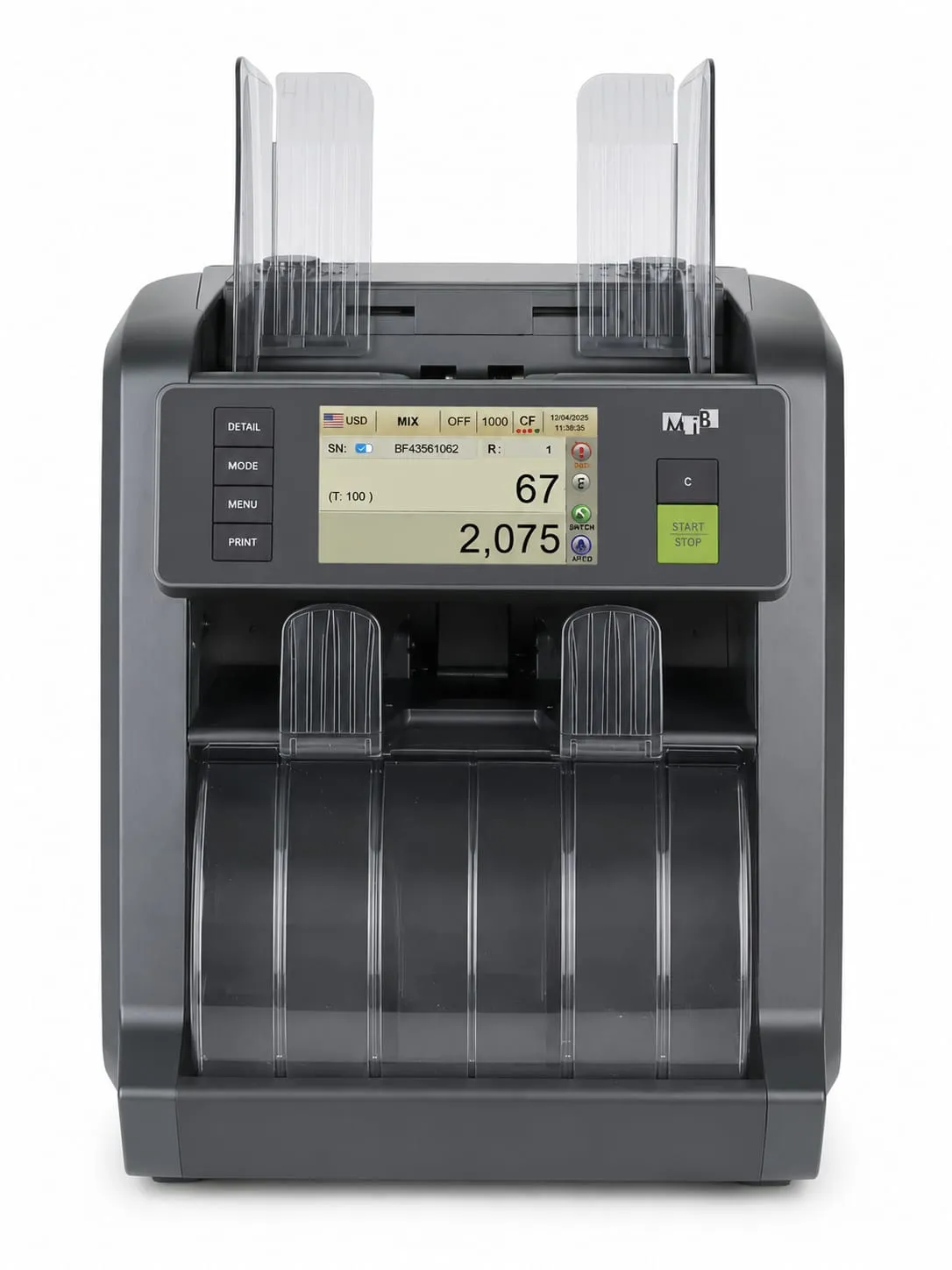 MIB-10F — The Most Reliable Dual CIS 2-Pocket Fitness Sorter with Dust Cover