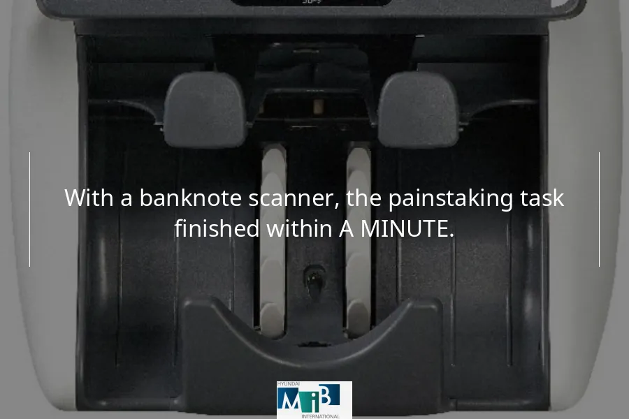 Police workflow with banknote counter - step 5