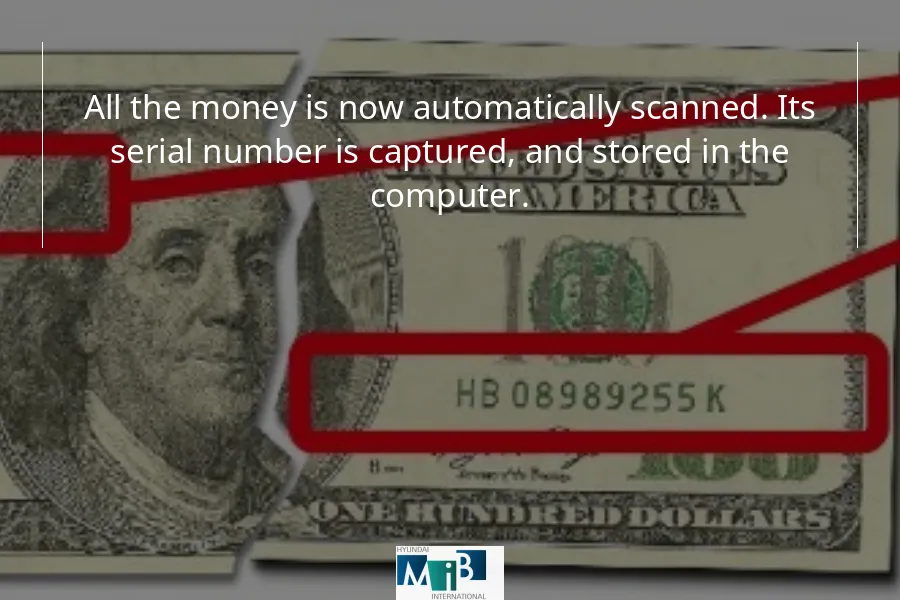 Police workflow with banknote counter - step 6