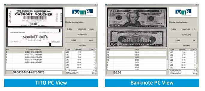 TITO barcode reading