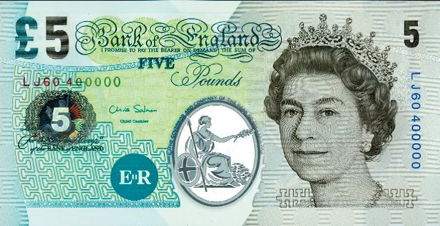 UK polymer banknote with transparent area